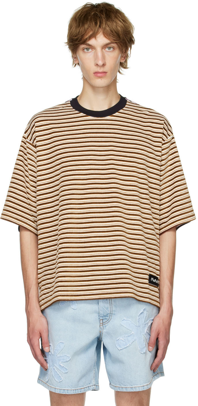 Marni Brown \u0026 Purple Cotton T-Shirt Marni