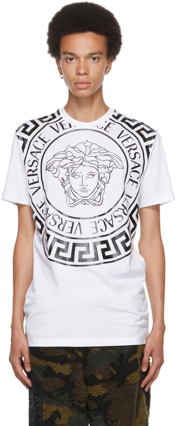 Versace White Medusa Motif T-Shirt Versace