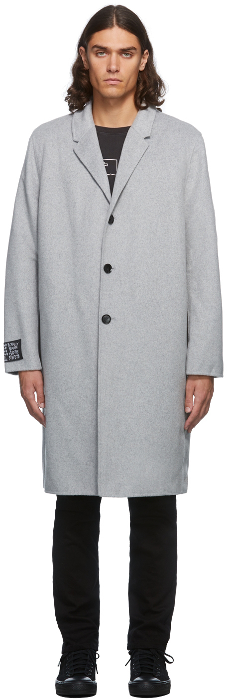 Ksubi Grey Wool Mogul Coat Ksubi