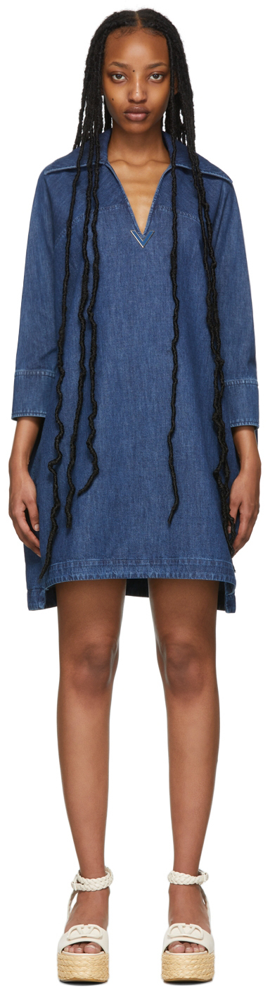 Valentino Blue Denim Short Dress Valentino