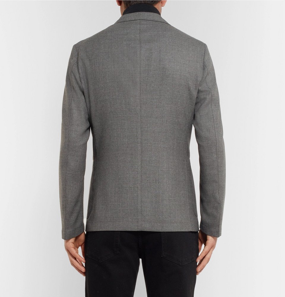 Hugo Boss - Grey Noswen Slim-Fit Virgin Wool Blazer - Gray Hugo Boss