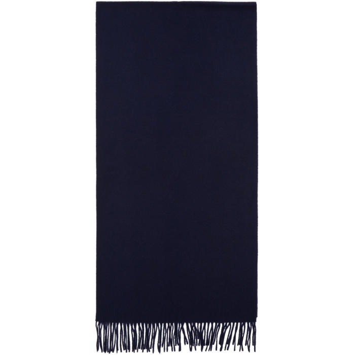 A Ditions M R Navy Wool Scarf Editions M R