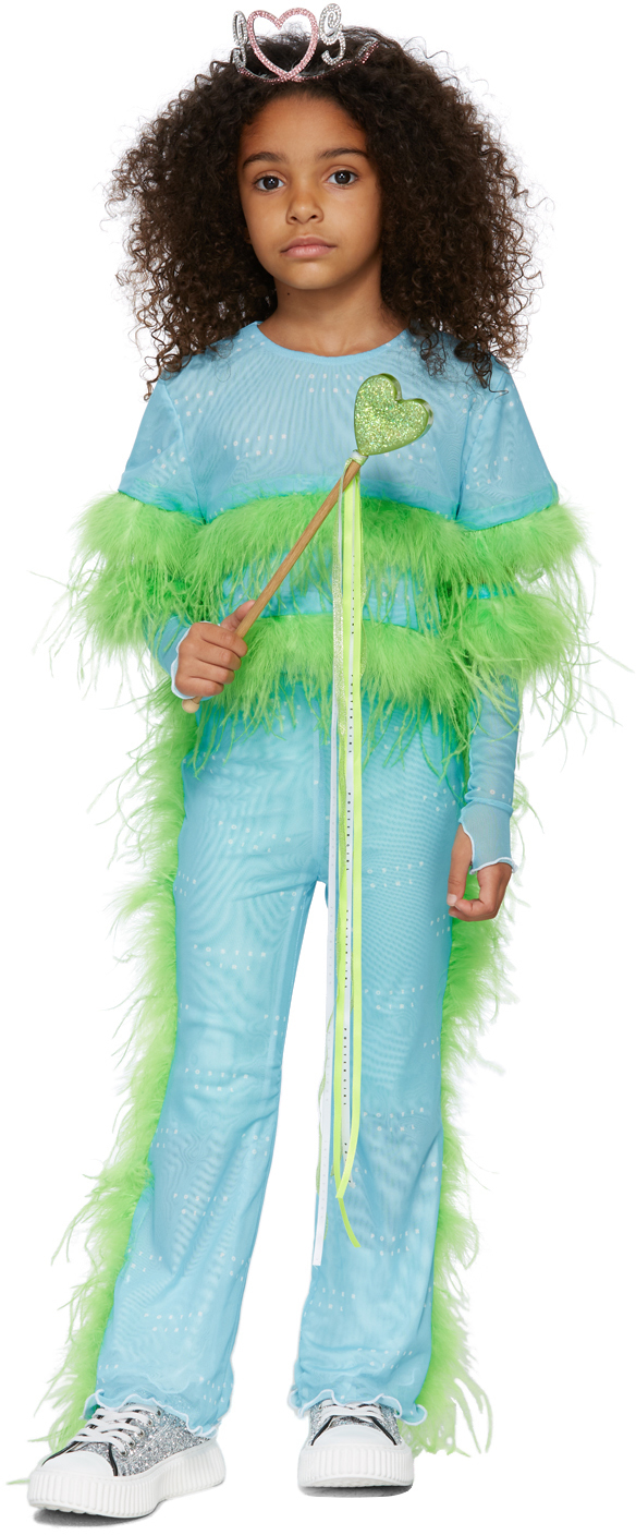 Poster Girl SSENSE Exclusive Kids Blue & Green Anastasia TShirt Poster