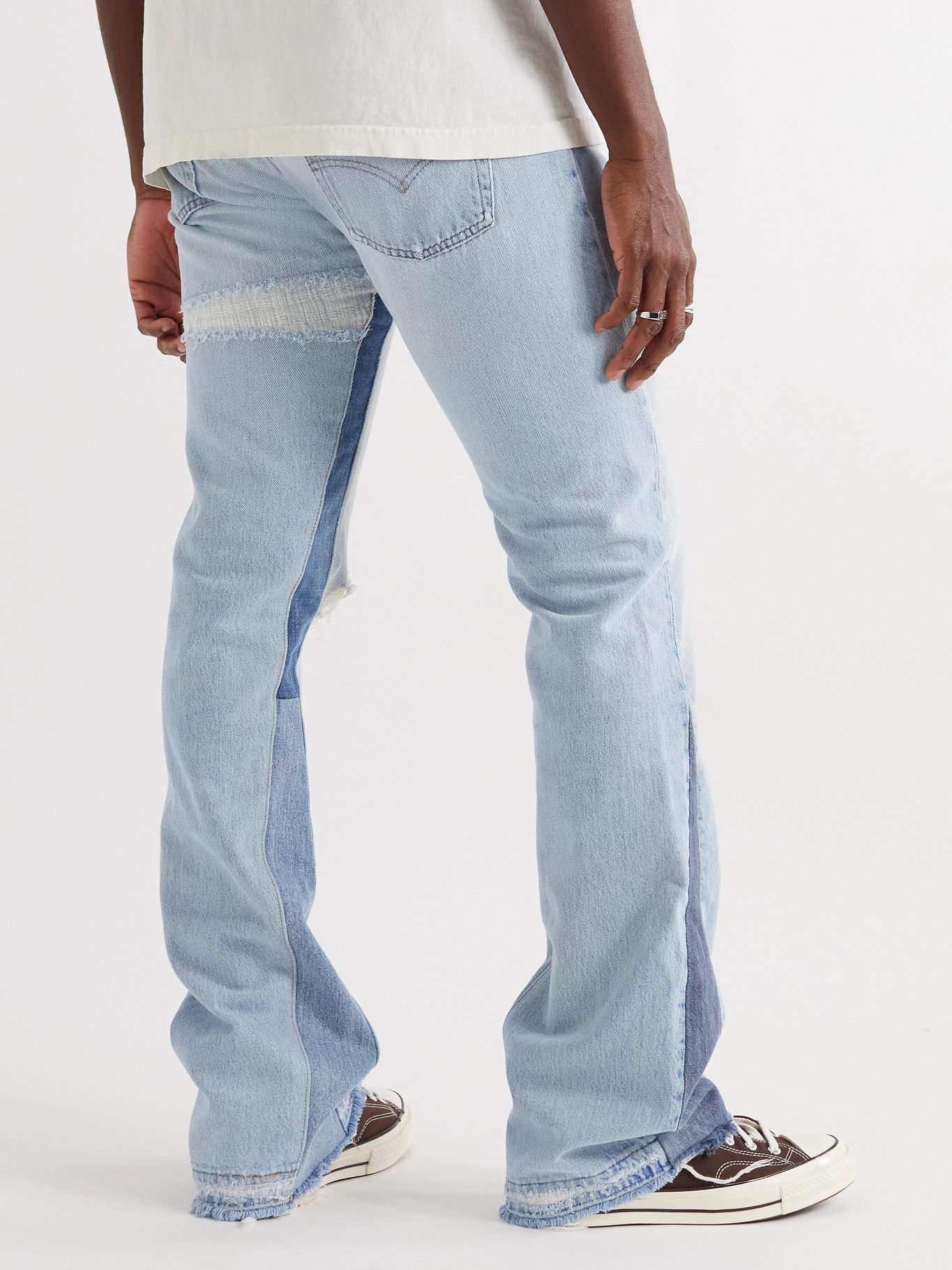 Gallery Dept. - La Flare Slim-Fit Distressed Denim Jeans - Blue