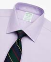 Brooks Brothers Men's Stretch Milano Slim-Fit Dress Shirt, Non-Iron Royal Oxford Ainsley Collar | Lavender