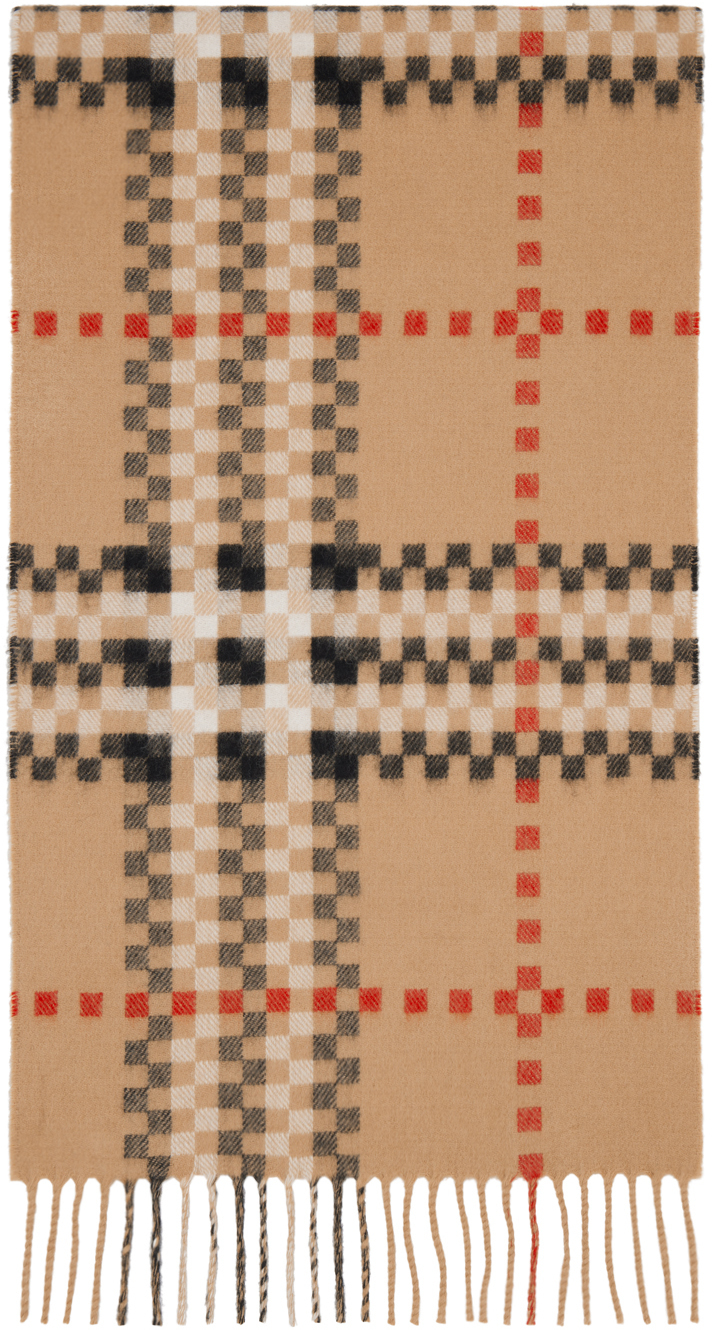 Photo: Burberry Beige Pixel Check Scarf