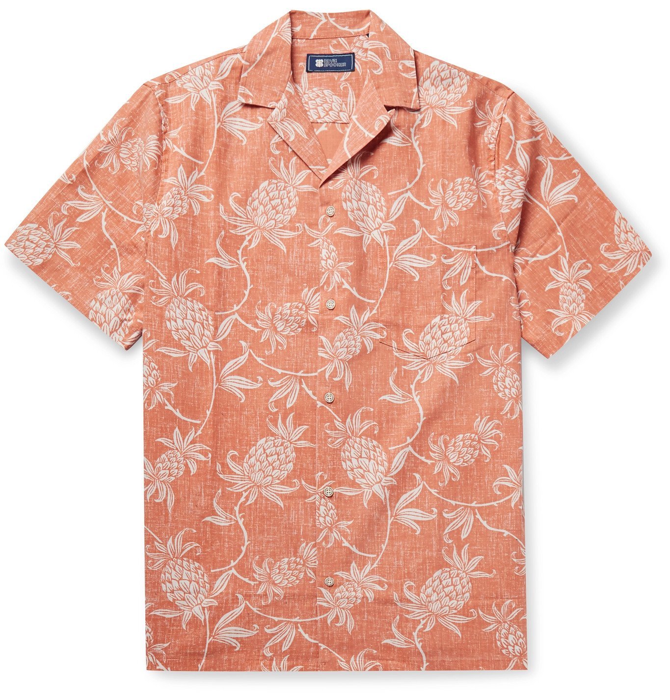 Reyn Spooner - Camp-Collar Printed Cotton-Blend Shirt - Orange Reyn Spooner