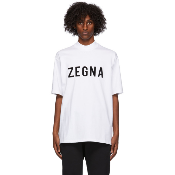 Fear of God Ermenegildo Zegna Black Oversized Logo Long Sleeve T ...