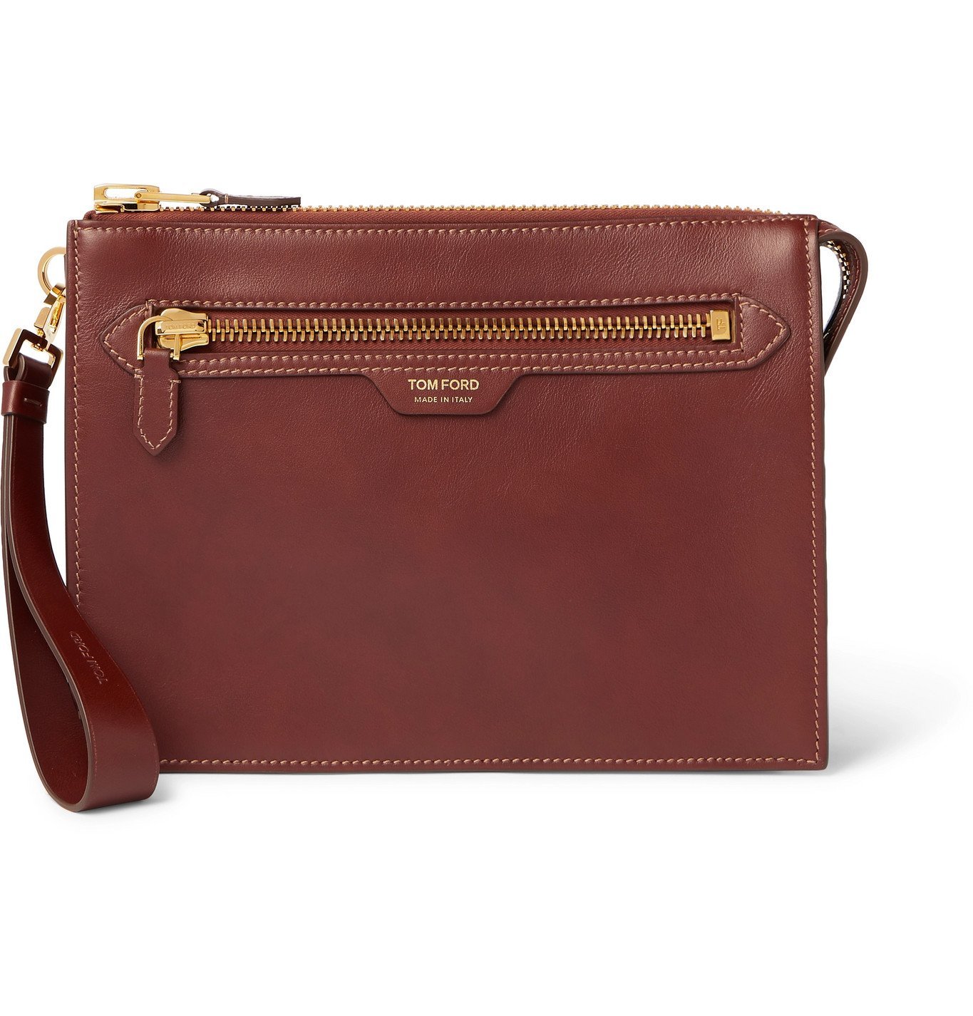 TOM FORD - Leather Pouch - Brown TOM FORD