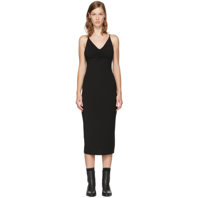 T by Alexander Wang Black Shirred Cami 