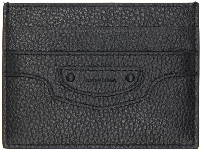 balenciaga black card holder
