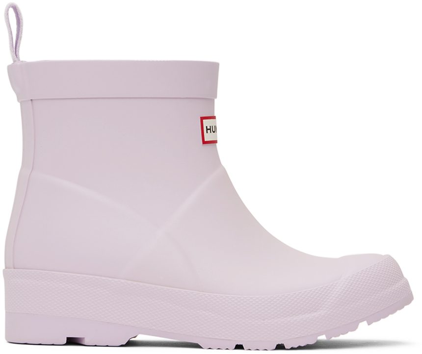 Hunter Kids Purple Play Big Kids Rain Boots Hunter