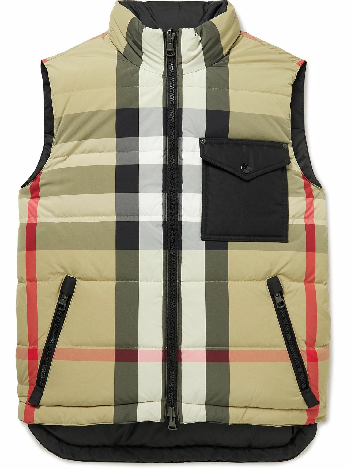 Photo: Burberry - Reversible Checked Quilted Shell Down Gilet - Brown