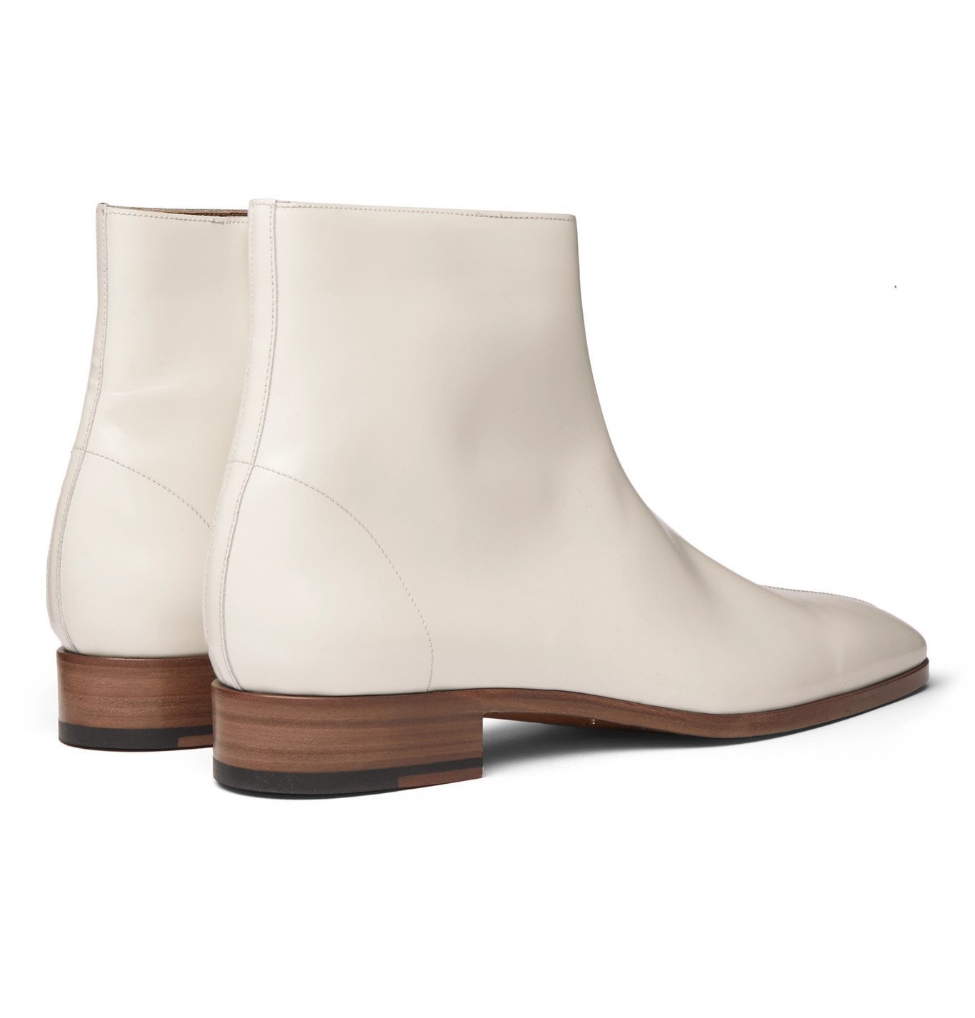 TOM FORD - Midland Patent-Leather Boots - White TOM FORD