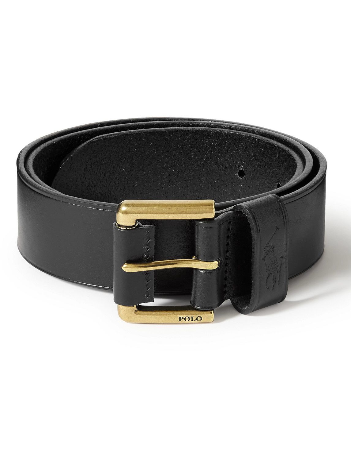 Polo Ralph Lauren - 5cm Logo-Debossed Leather Belt - Black