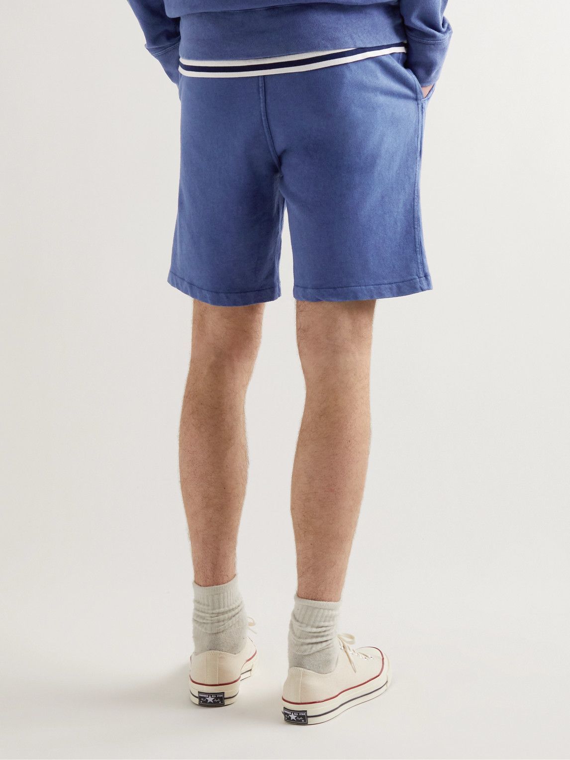 Polo Ralph Lauren - Straight-Leg Logo-Embroidered Cotton-Jersey Shorts - Blue