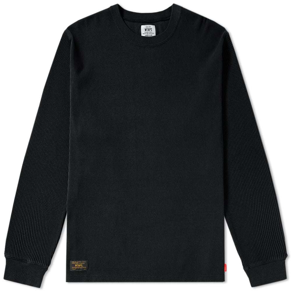 WTAPS Long Sleeve Waffle 03 Tee Black WTAPS