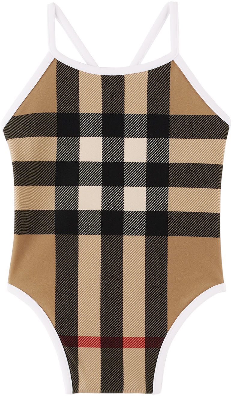 Photo: Burberry Baby Beige Check One-Piece Swimsuit