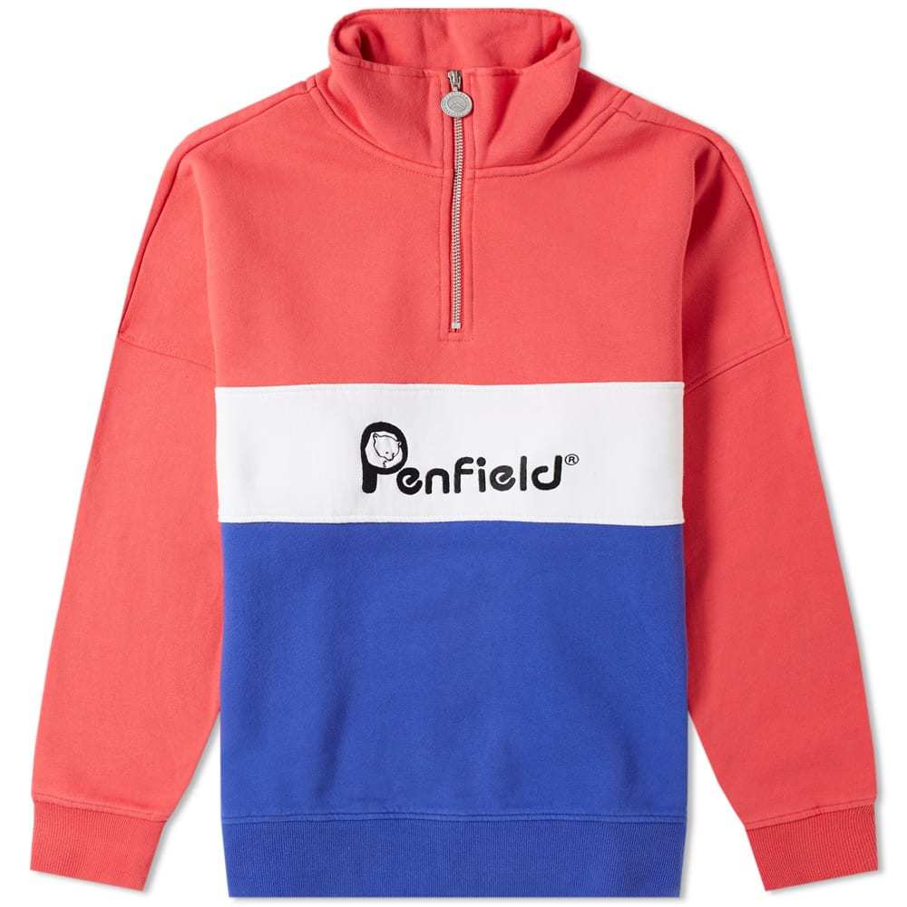 Penfield Cameron 1/4 Zip Sweat Raspberry Penfield
