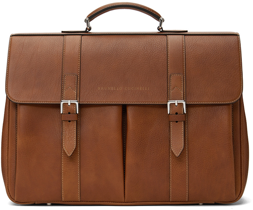 Photo: Brunello Cucinelli Brown Leather Briefcase