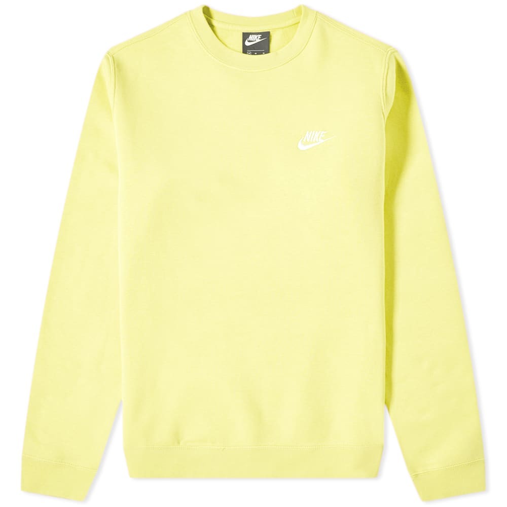 nike club sweatshirt yellow