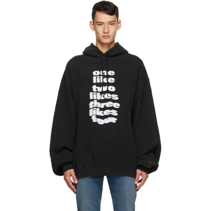 black balenciaga hoodie with pink writing