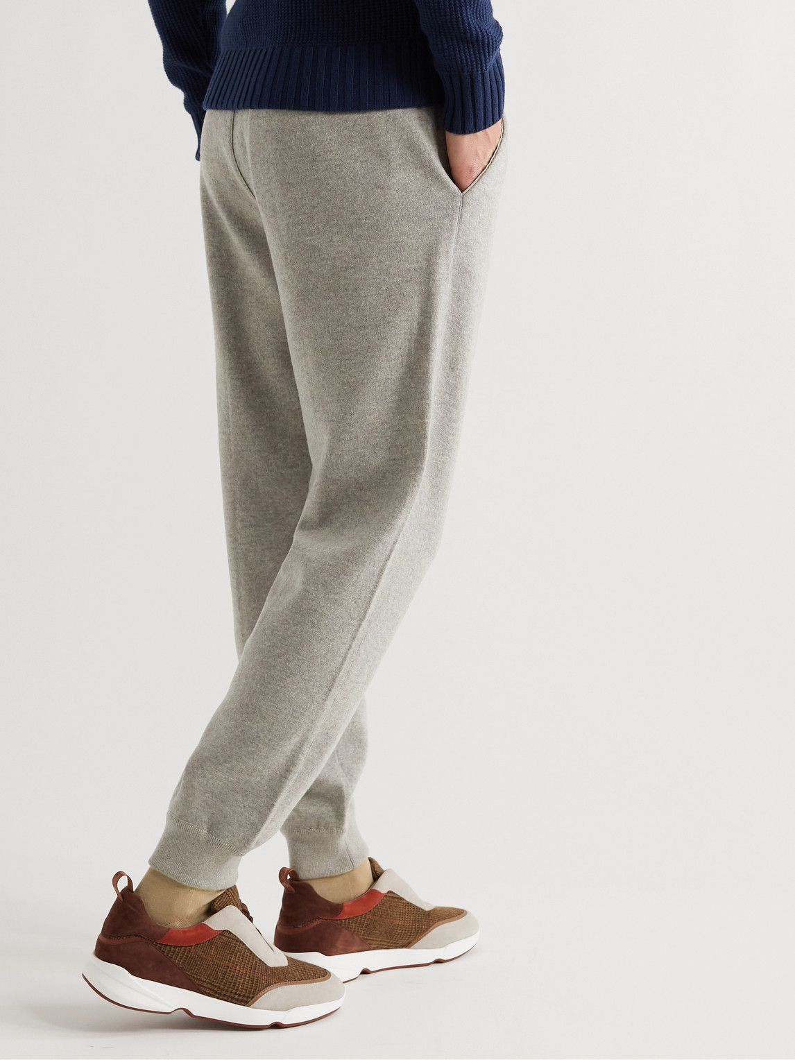 Loro Piana - Tapered Cashmere-Blend Sweatpants - Gray Loro Piana