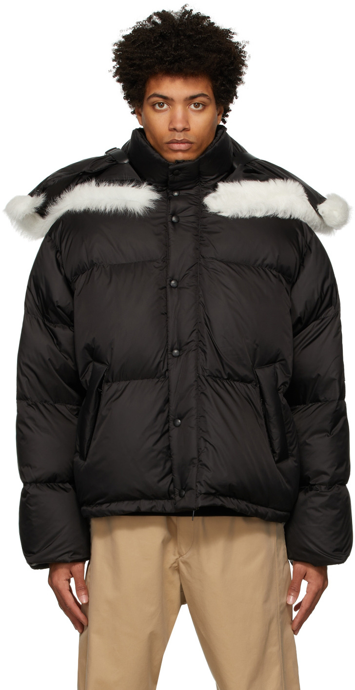 Photo: Lanvin Black Down Rolled Hood Puffer Jacket