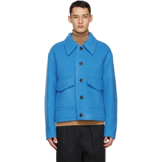 blue wool jacket