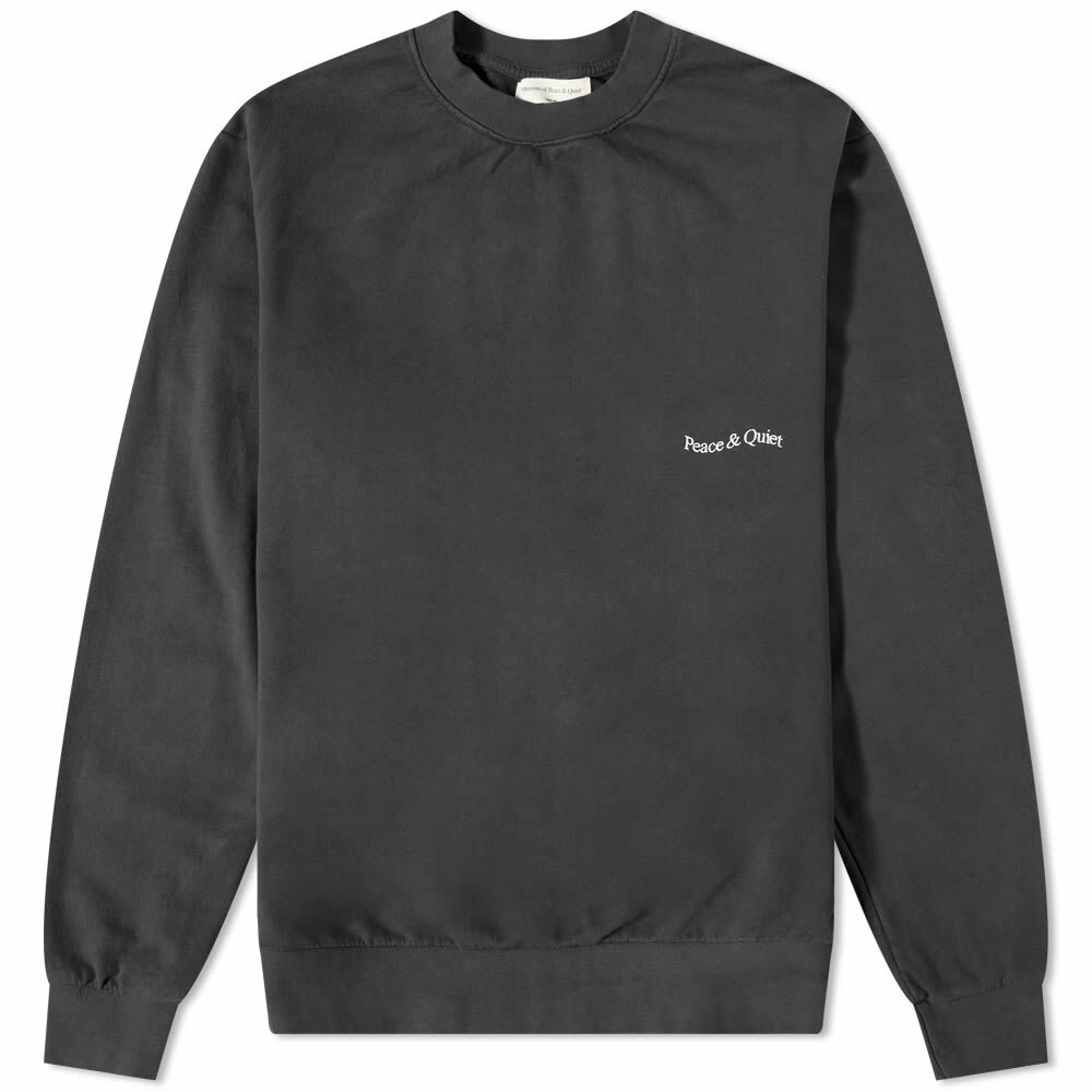 Museum of Peace and Quiet Micro Wordmark Crew Sweat in Black Museum of ...