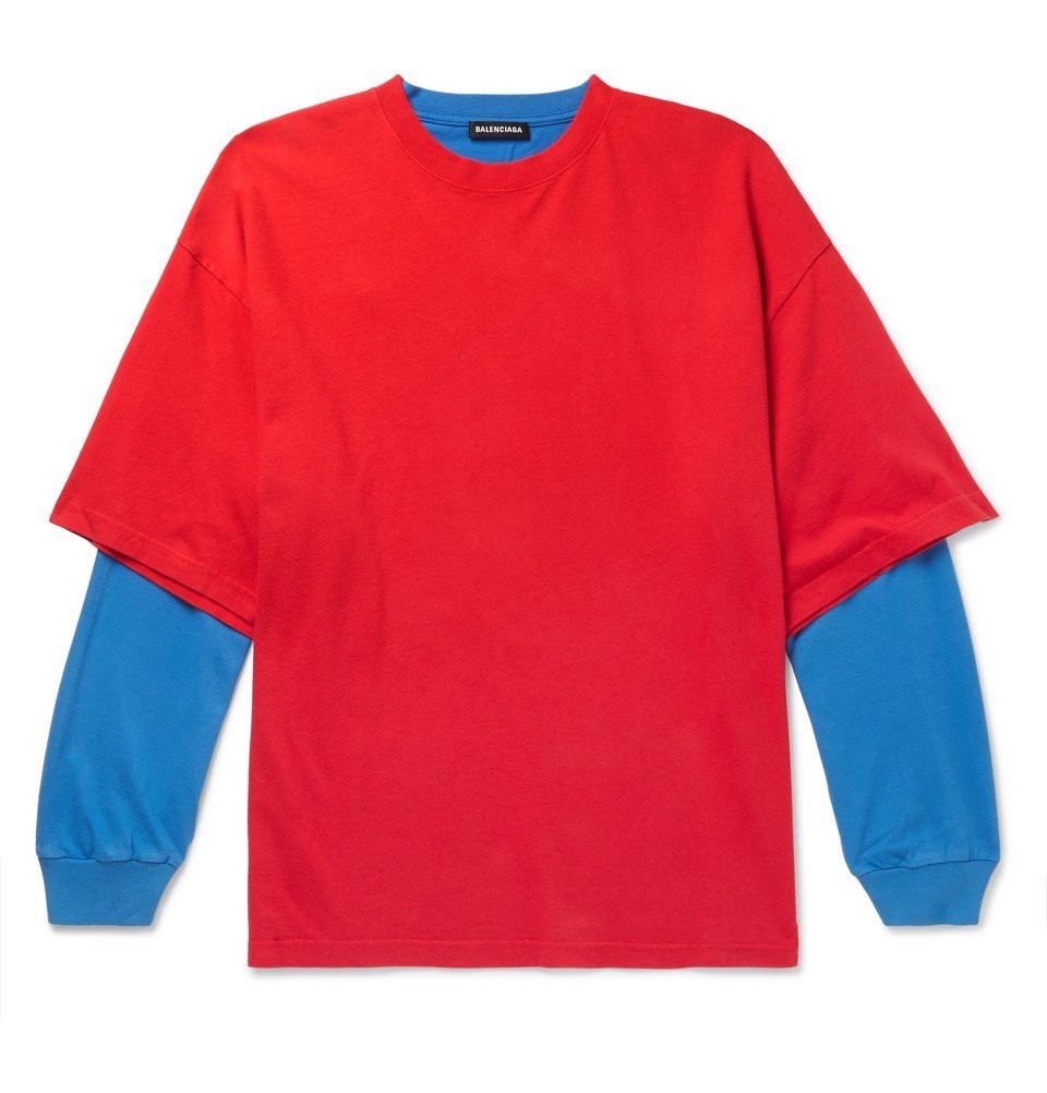 red balenciaga t shirt