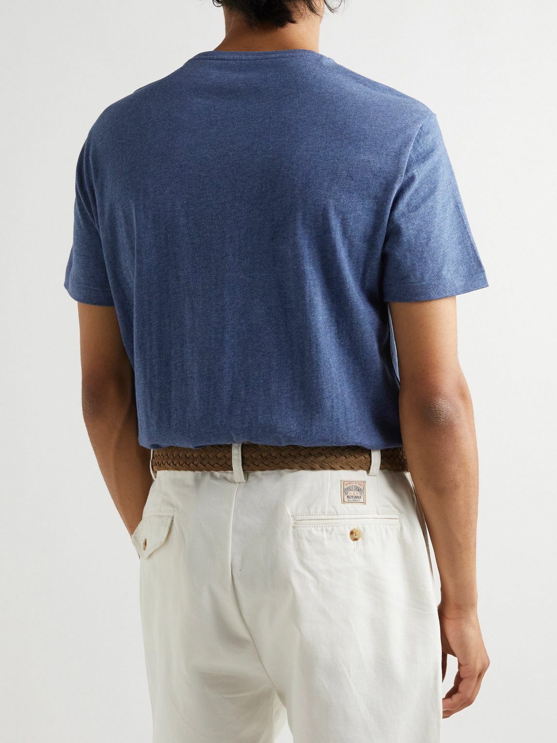 Polo Ralph Lauren - Logo-Embroidered Cotton-Jersey T-Shirt - Blue