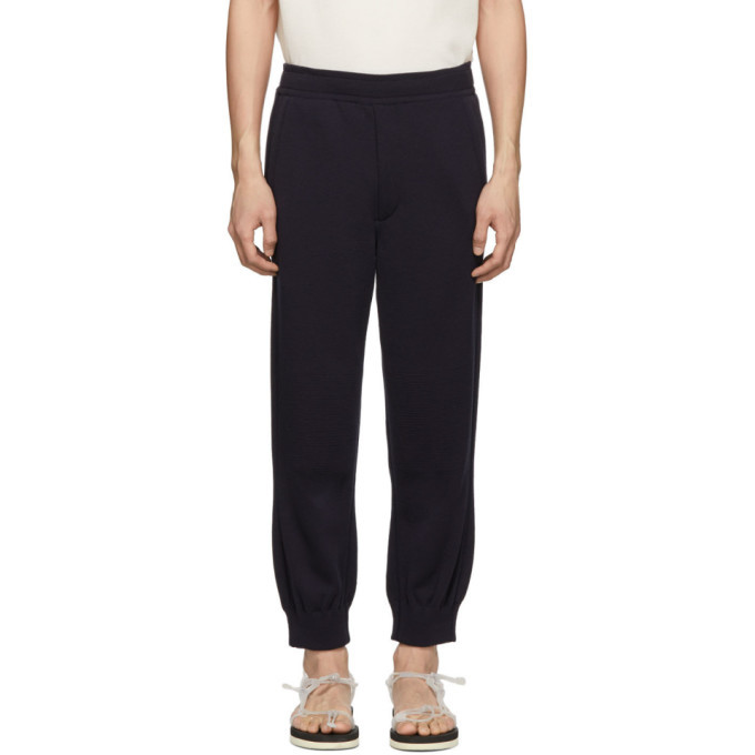 Issey Miyake Men Navy Rib Lounge Pants Issey Miyake Men