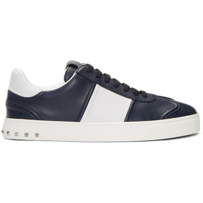 Valentino Navy and White Valentino Garavani Flycrew Sneakers Valentino ...