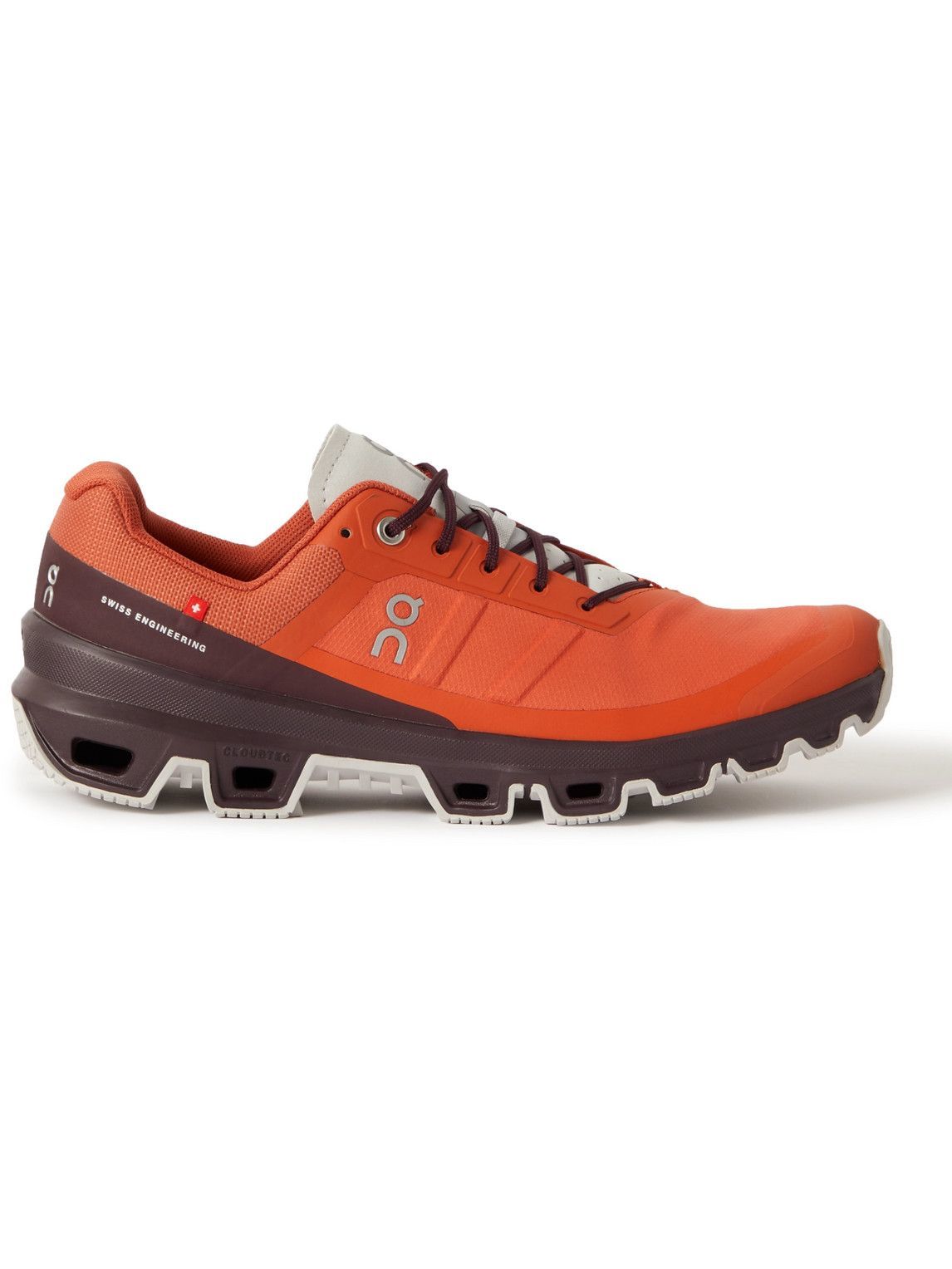 ON - Cloudventure Rubber-Trimmed Mesh Running Sneakers - Orange On