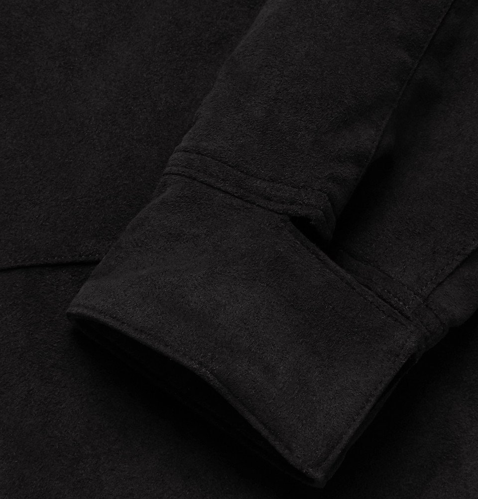 Fear of God - Oversized Faux Suede Padded Primaloft Overshirt - Black ...