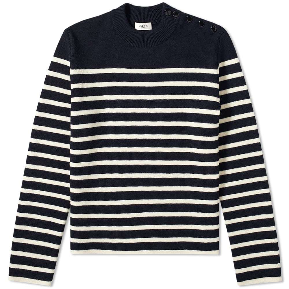 Celine Breton Stripe Crew Neck Knit Celine