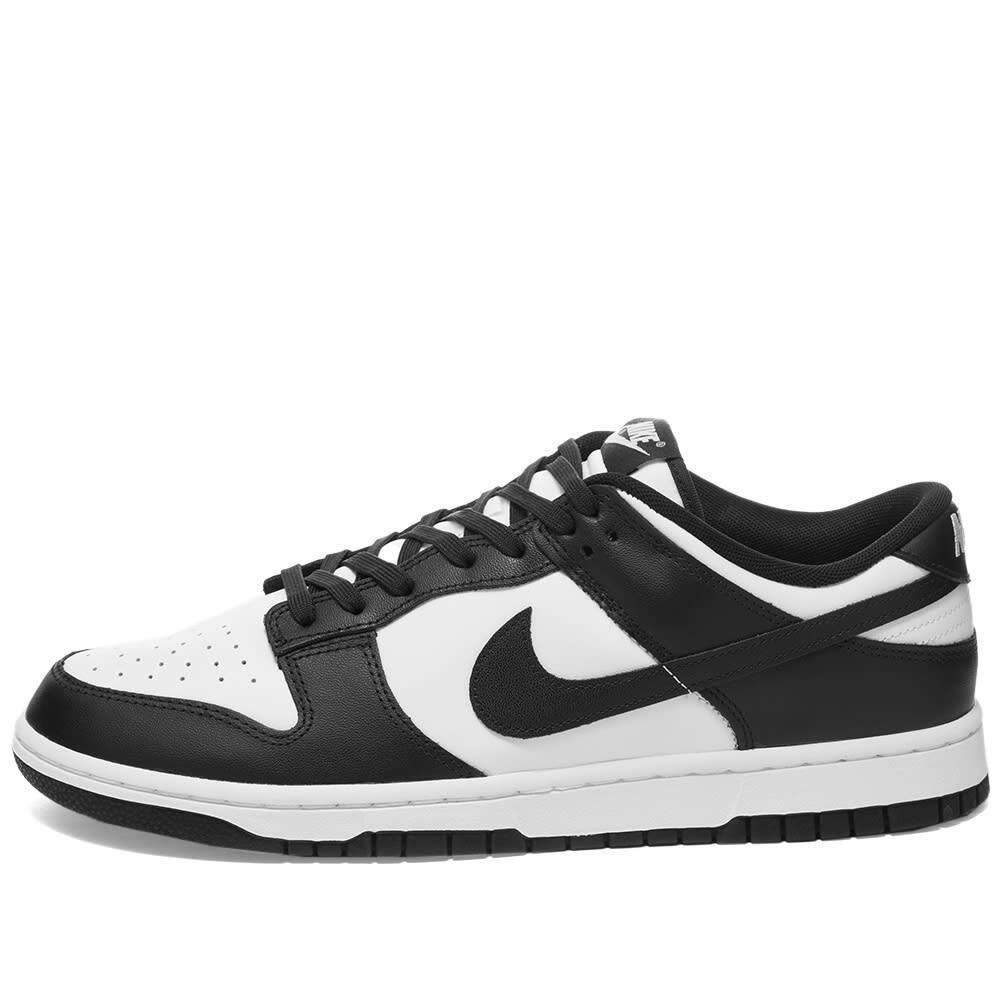 Nike Men's Dunk Low Retro Sneakers in White/Black/White Nike