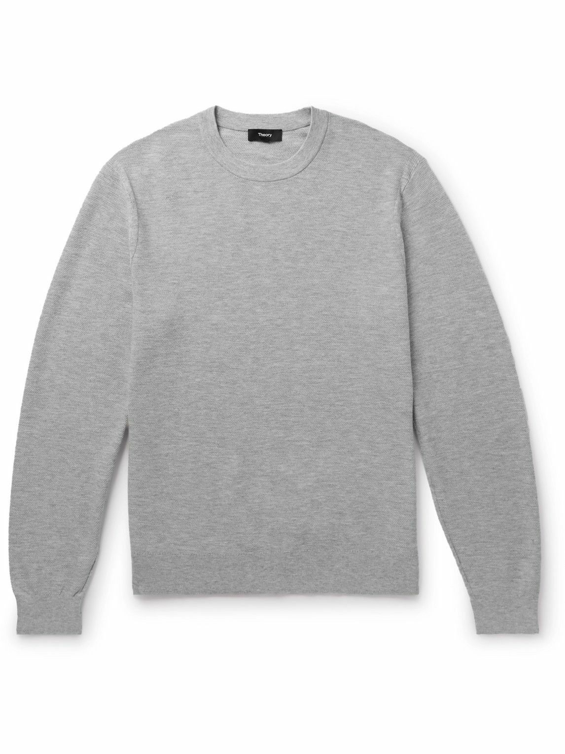 Theory Riland StretchKnit Sweater Gray Theory
