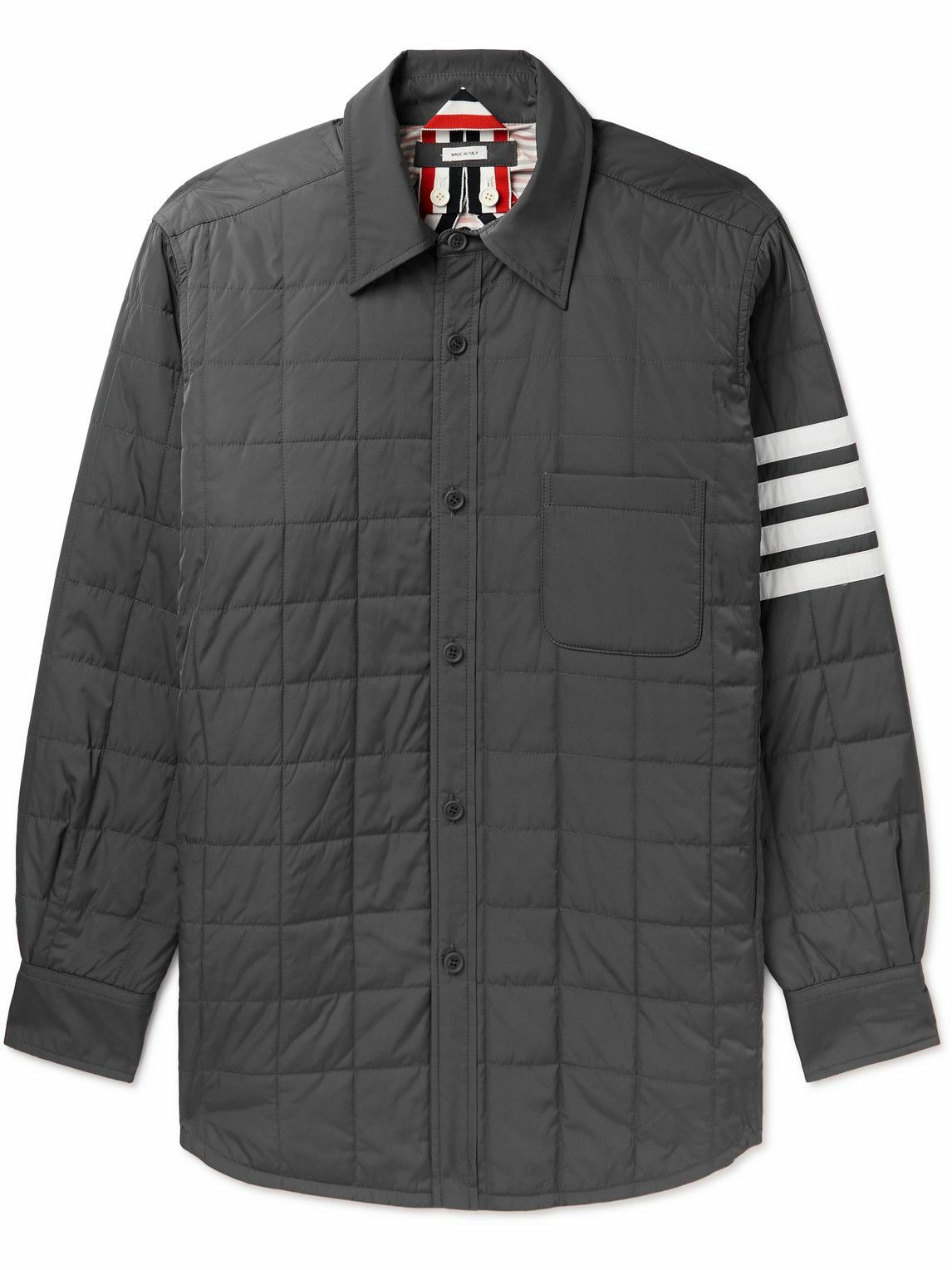 Thom Browne - Striped Quilted Shell Down Jacket - Gray Thom Browne