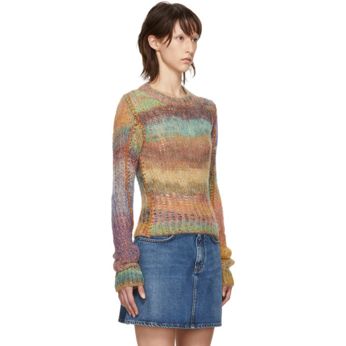 Acne Studios Multicolor Cropped Mohair Sweater Acne Studios