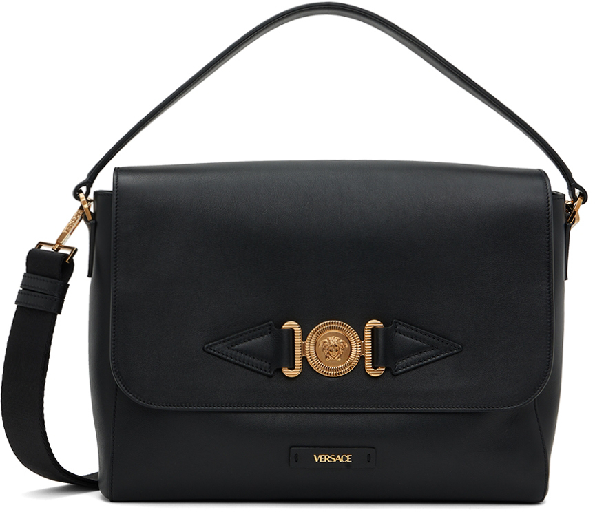 Versace Black Medusa Biggie Messenger Bag Versace