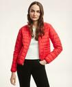 Brooks Brothers Women's Reversible Water-Repellent Plaid Puffer Jacket | Red