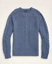 Brooks Brothers Men's Cotton Cable Sweater | Blue