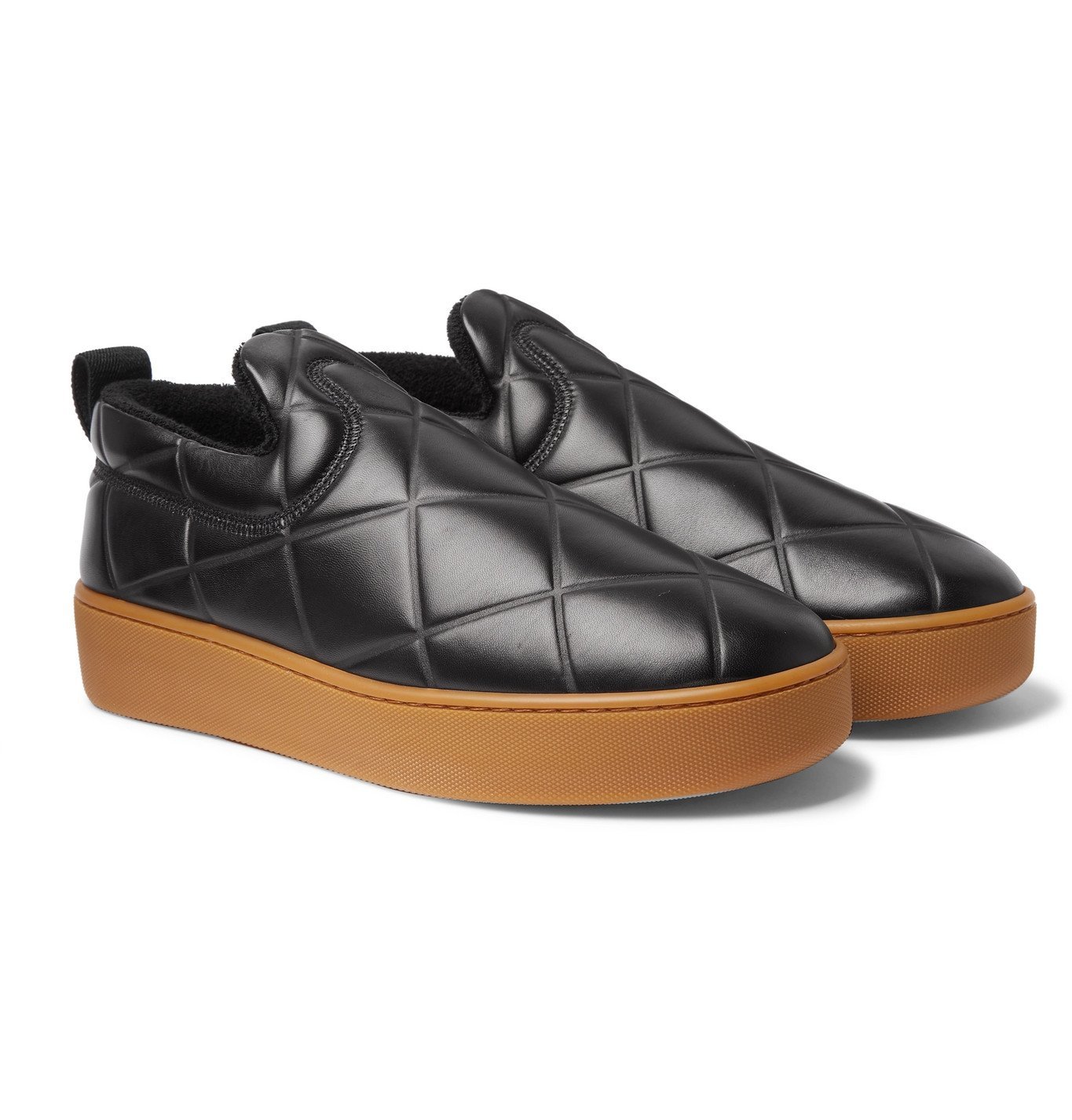 Bottega Veneta Debossed Leather Slip On Sneakers Black Bottega Veneta bottega-veneta-debossed-leather-slip-on-sneakers-black-bottega-veneta