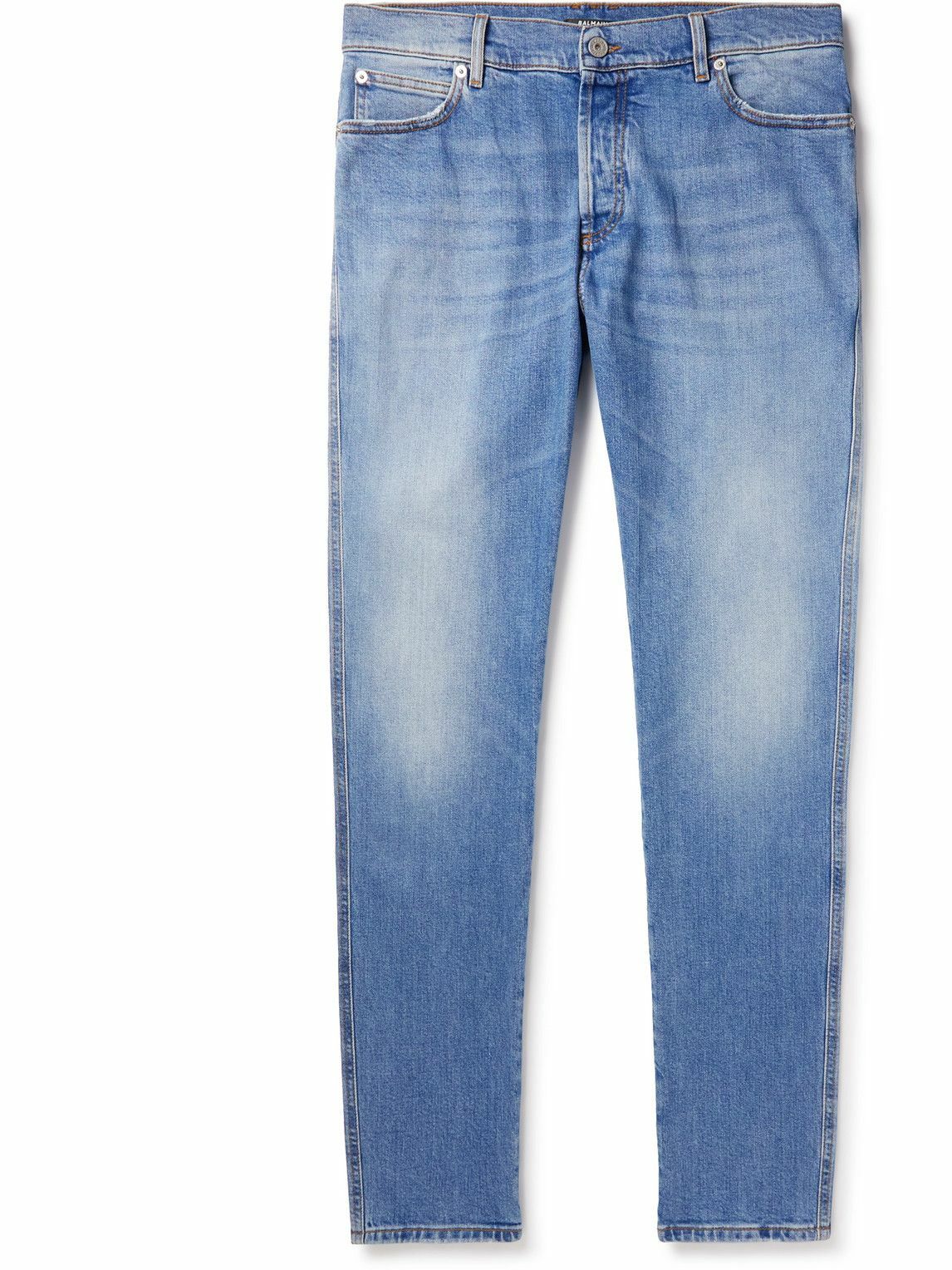 Balmain SkinnyFit Distressed Jeans Blue Balmain
