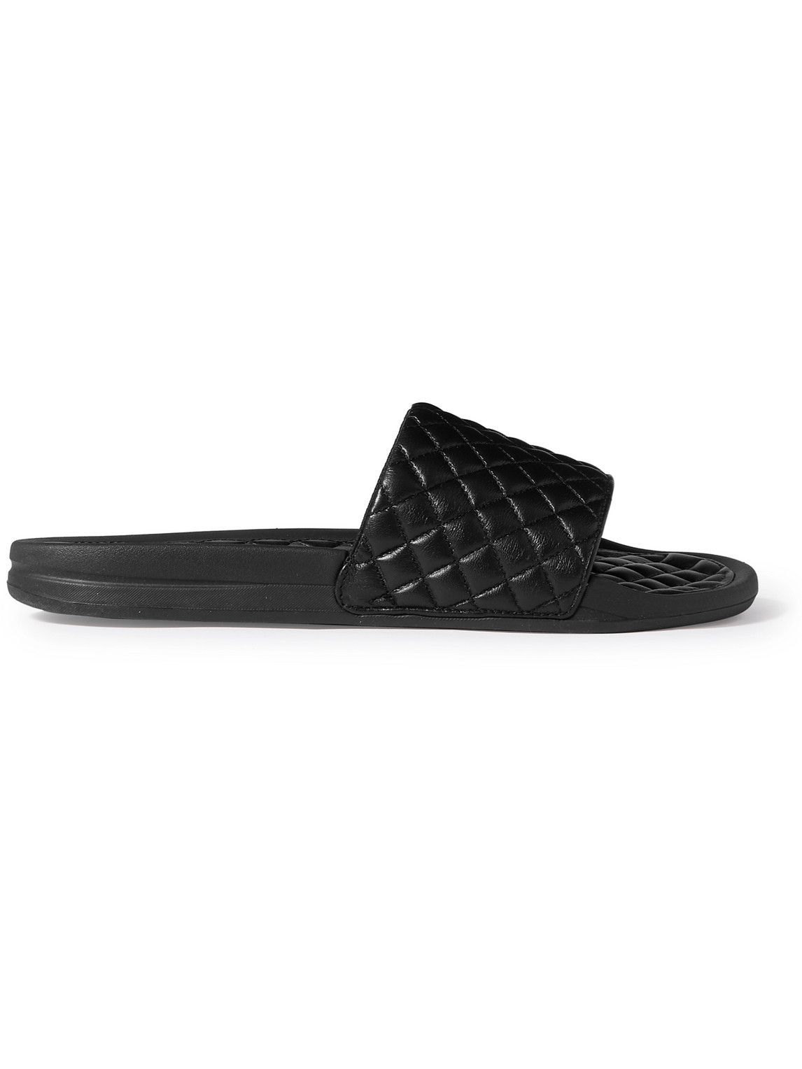 APL Athletic Propulsion Labs - Lusso Quilted Leather Slides - Black APL ...