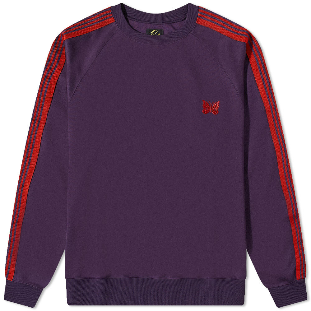 Needles Men's Poly Smooth Crew Sweat in Dark Purple Needles