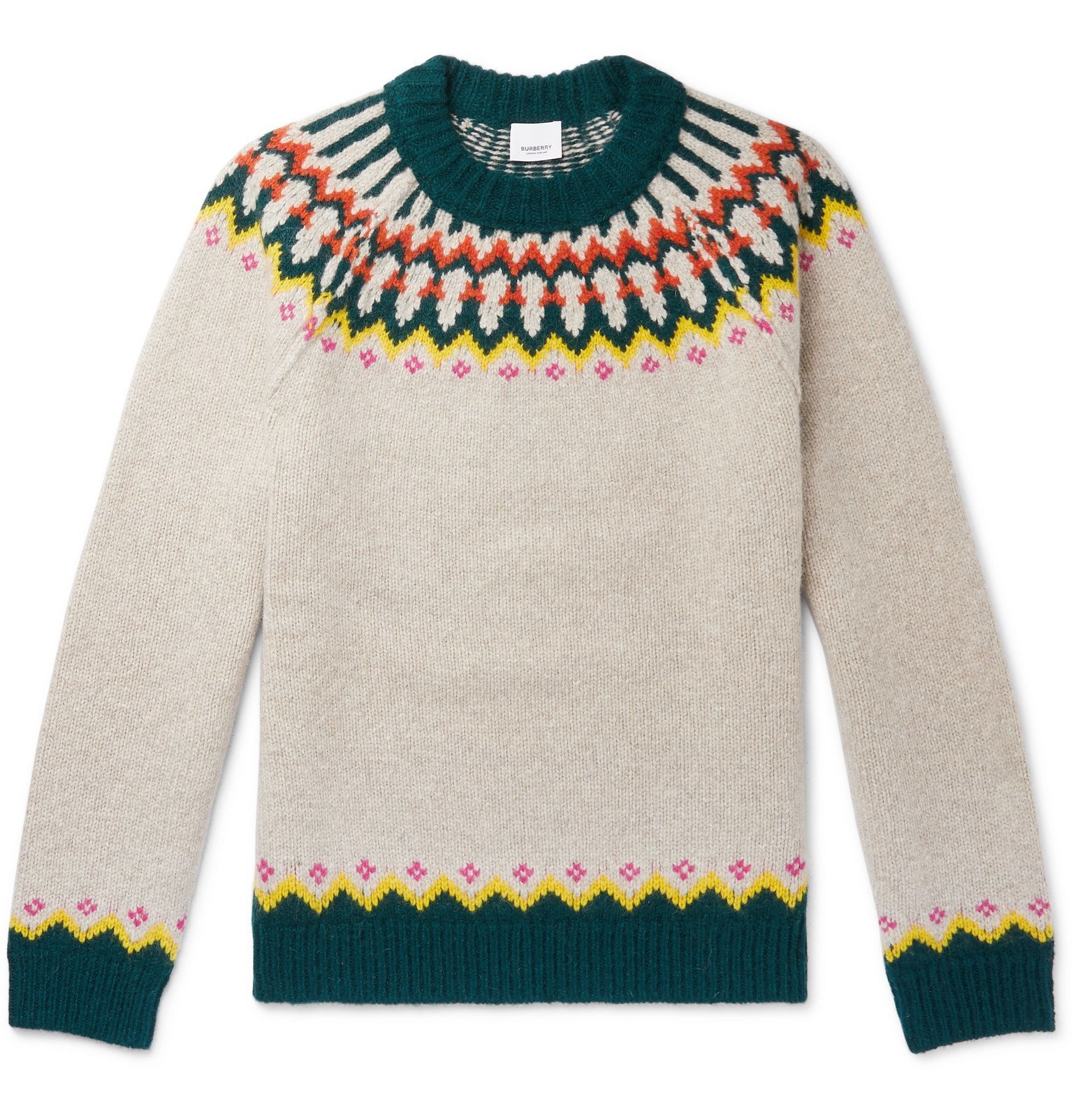 burberry fair isle sweater