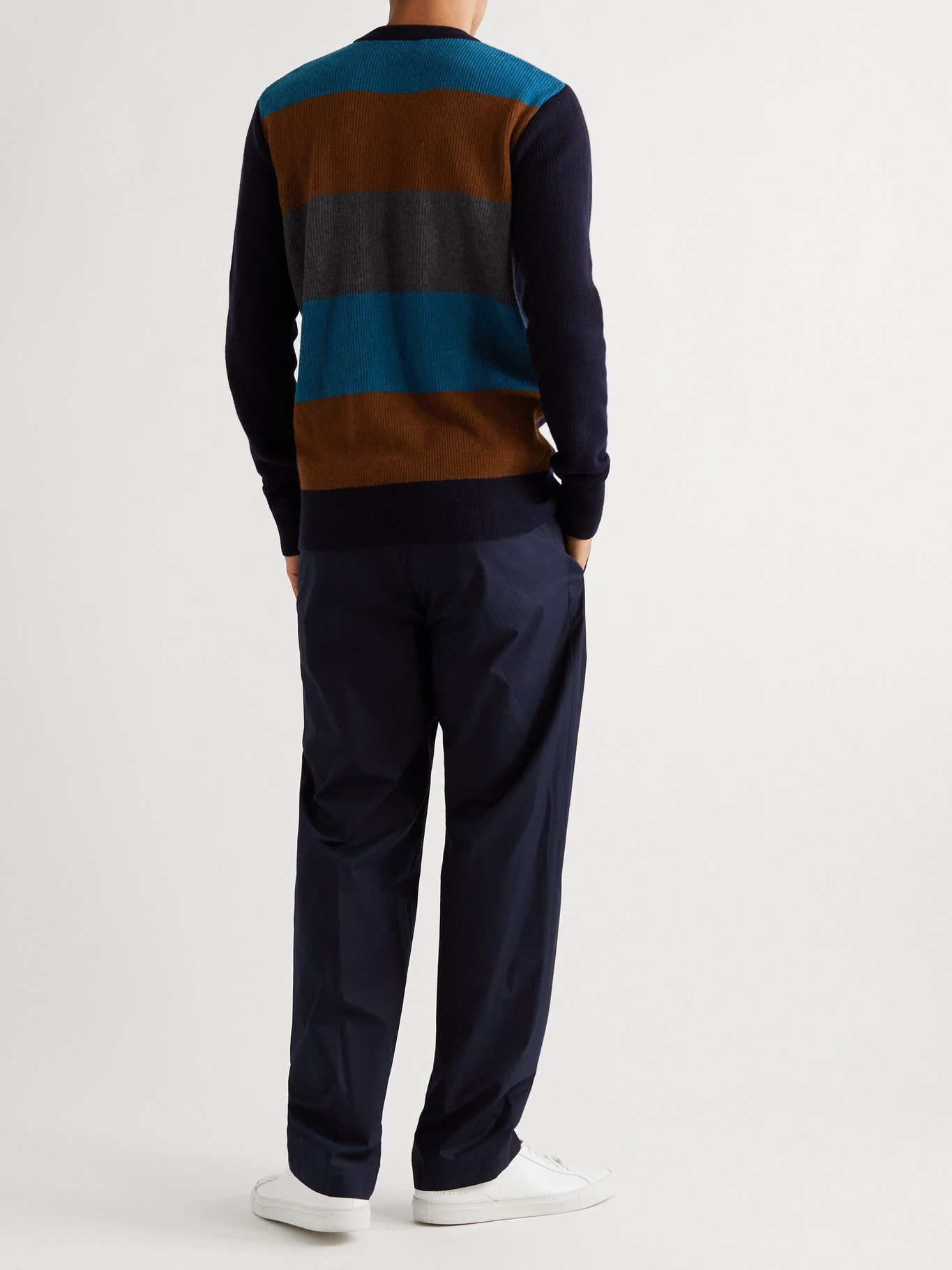 Oliver Spencer - Blenheim Striped Wool Sweater - Blue